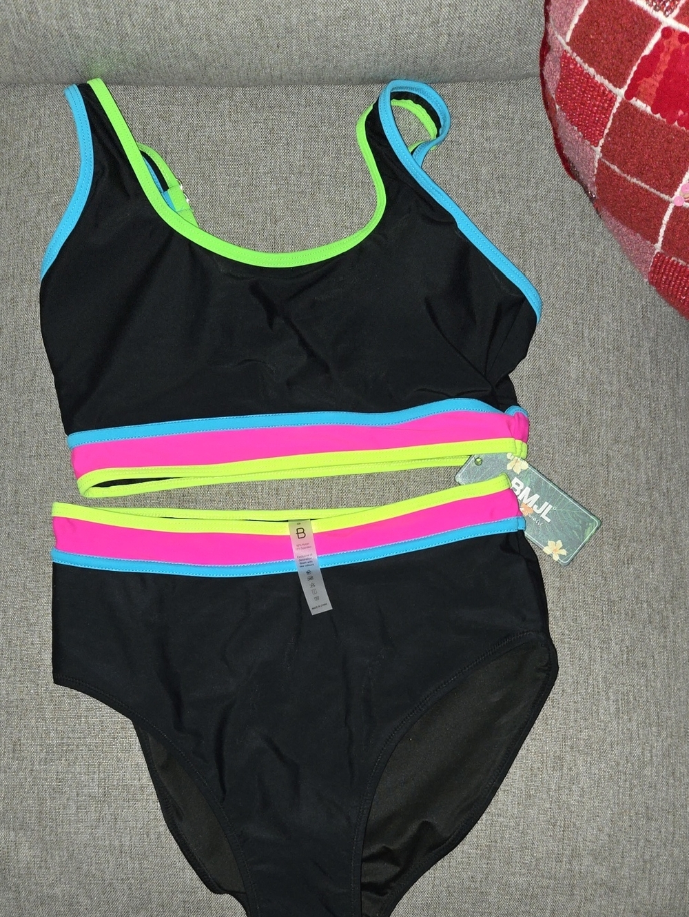 BMJL Purple Sporty High Waisted Ribbed